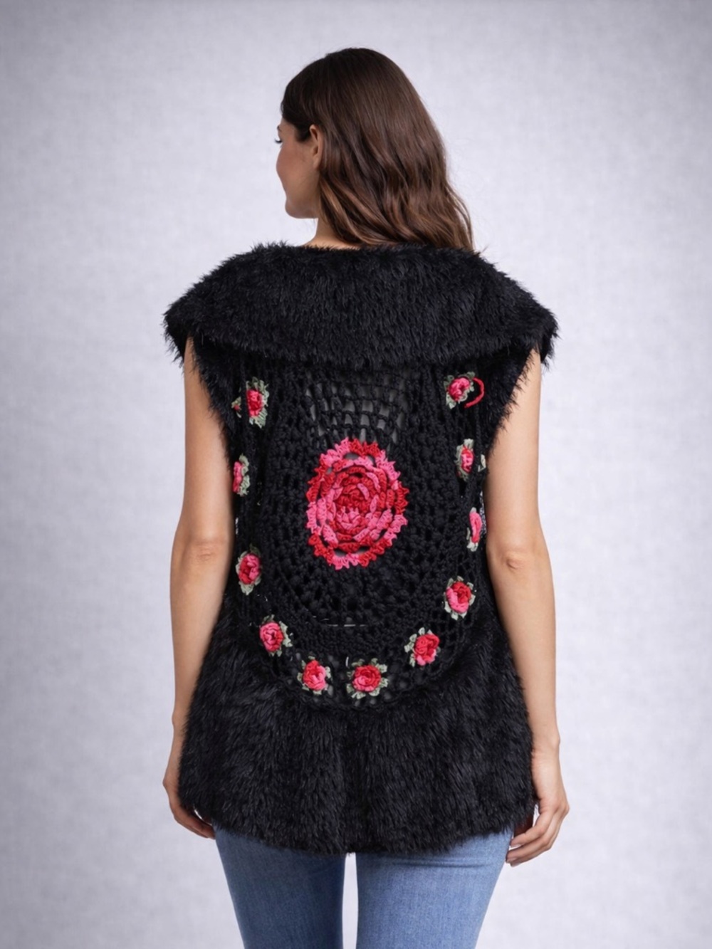 Crochet Soft Sweater Vest - Picture 4 of 12